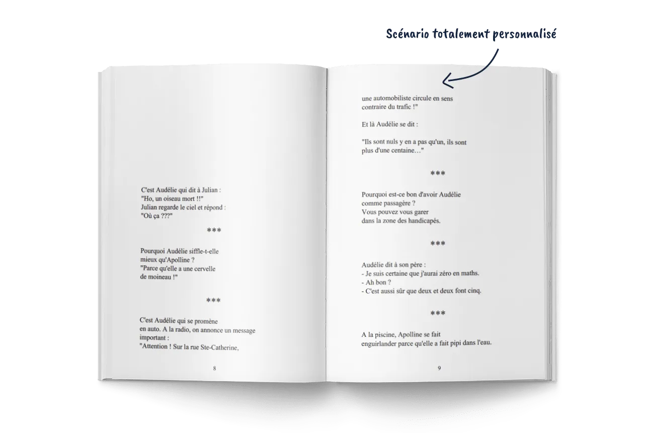 Petites histoires drôles à personnaliser - Créez mon livre