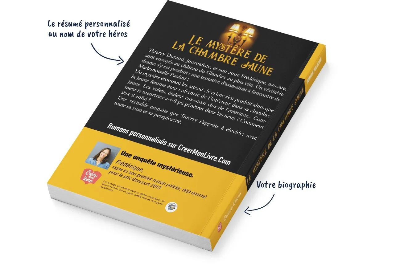 Le mystère de la chambre jaune - Créez mon livre
