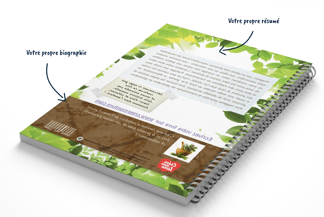 Cahier de jardinage - Créez mon livre