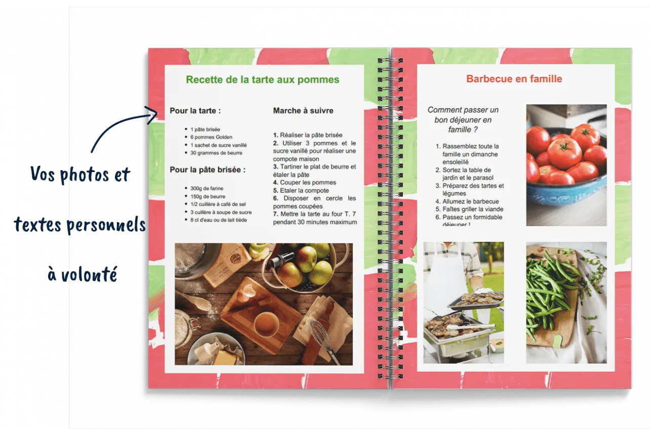 Créer son livre de recettes - Créez mon livre