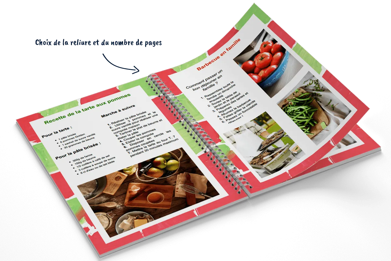 Faire son livre de recettes - Créez mon livre
