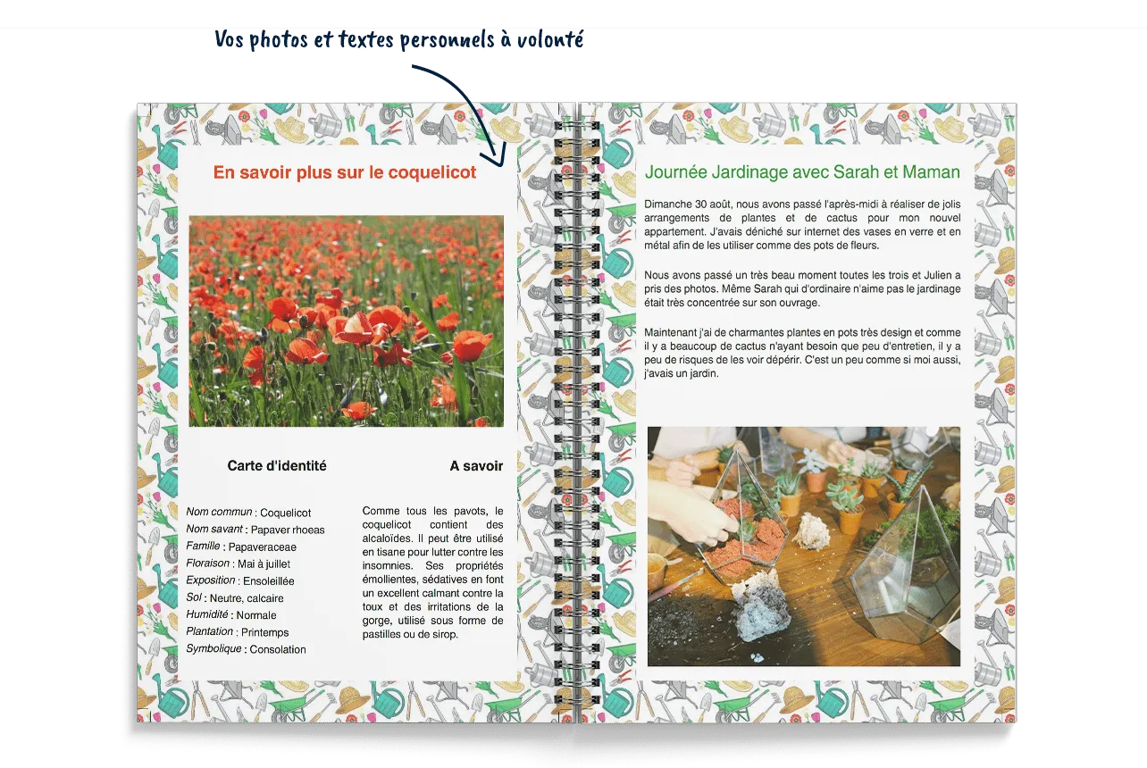 Créer le livre de son jardin - Créez mon livre