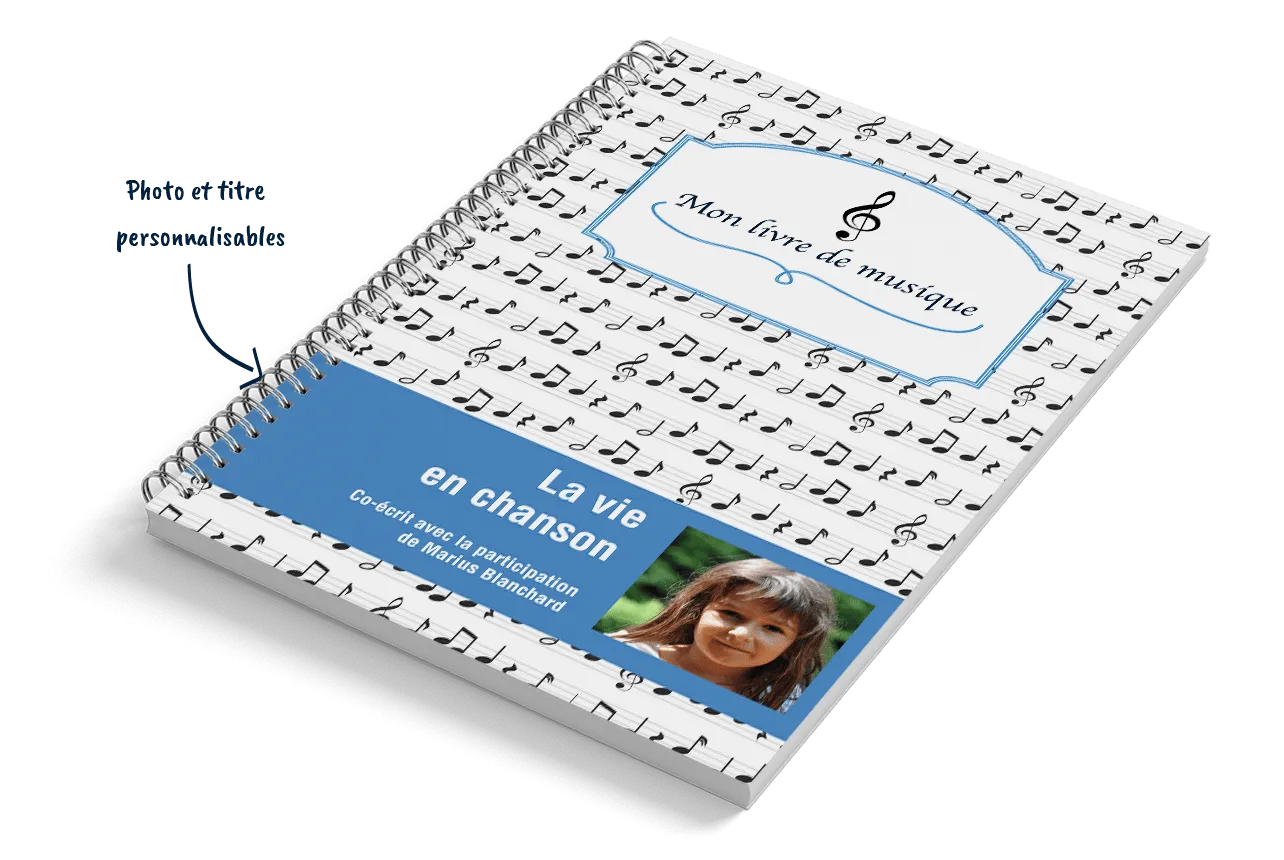 Cahier de musique personnalisé - Créez mon livre