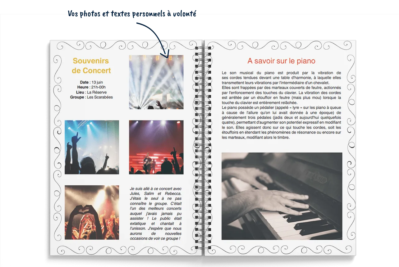 Cahier de musique personnalisé - Créez mon livre